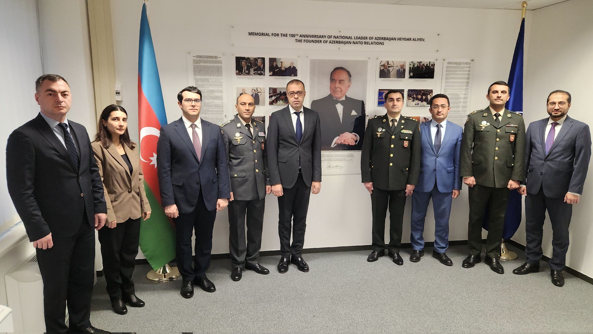 Representatives of the Mission of the Republic of Azerbaijan to NATO celebrate the fourth anniversary of the Victory Day, November 8 Xeber basligi